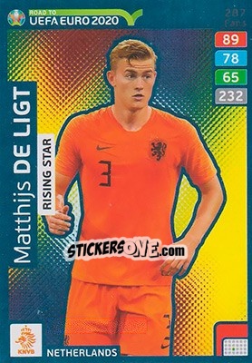 Sticker Matthijs de Ligt - Road to UEFA Euro 2020. Adrenalyn XL n. 287 - Panini