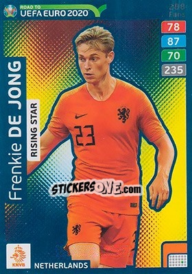 Sticker Frenkie de Jong - Road to UEFA Euro 2020. Adrenalyn XL n. 288 - Panini