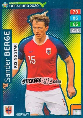 Sticker Sander Berge - Road to UEFA Euro 2020. Adrenalyn XL n. 290 - Panini