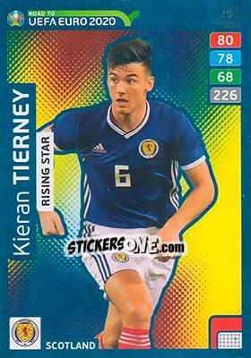 Sticker Kieran Tierney - Road to UEFA Euro 2020. Adrenalyn XL n. 293 - Panini