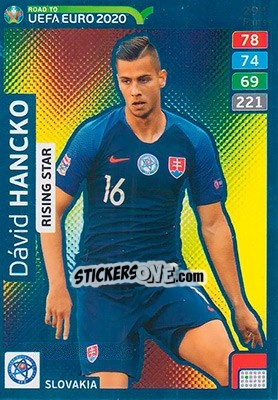 Sticker Dávid  Hancko - Road to UEFA Euro 2020. Adrenalyn XL - Panini