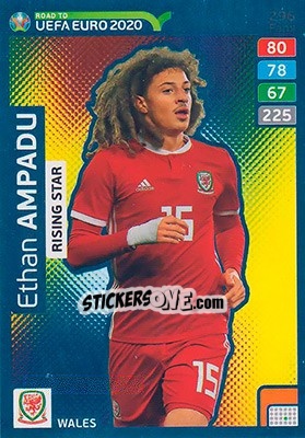 Sticker Ethan Ampadu - Road to UEFA Euro 2020. Adrenalyn XL n. 296 - Panini