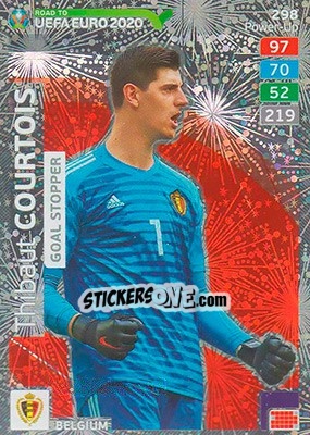 Sticker Thibaut Courtois - Road to UEFA Euro 2020. Adrenalyn XL n. 298 - Panini