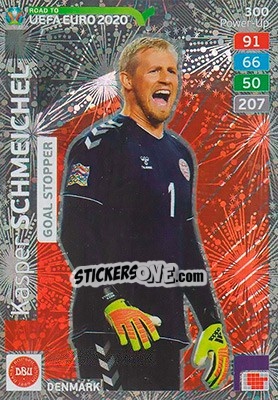 Sticker Kasper Schmeichel - Road to UEFA Euro 2020. Adrenalyn XL n. 300 - Panini