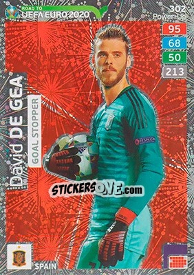 Sticker Davd De Gea - Road to UEFA Euro 2020. Adrenalyn XL n. 302 - Panini