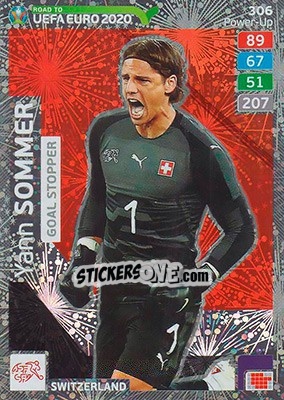 Sticker Yann Sommer - Road to UEFA Euro 2020. Adrenalyn XL n. 306 - Panini