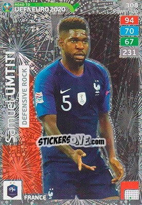 Sticker Samuel Umtiti - Road to UEFA Euro 2020. Adrenalyn XL n. 308 - Panini