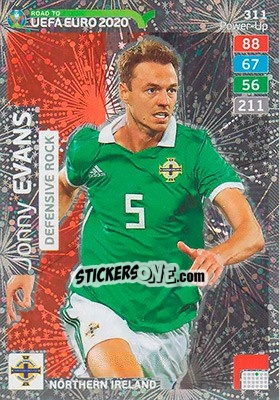 Sticker Jonny Evans - Road to UEFA Euro 2020. Adrenalyn XL n. 311 - Panini