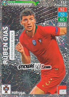 Figurina Rúben Dias - Road to UEFA Euro 2020. Adrenalyn XL - Panini