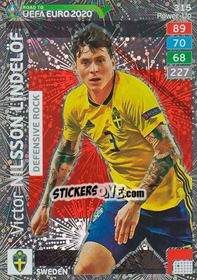 Sticker Victor Nilsson Lindelöf - Road to UEFA Euro 2020. Adrenalyn XL n. 315 - Panini