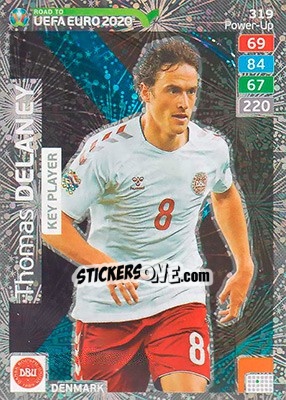 Sticker Thomas Delaney - Road to UEFA Euro 2020. Adrenalyn XL n. 319 - Panini