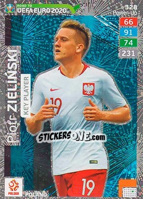 Sticker Piotr Zieliński - Road to UEFA Euro 2020. Adrenalyn XL n. 328 - Panini