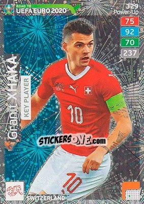 Sticker Granit Xhaka - Road to UEFA Euro 2020. Adrenalyn XL n. 329 - Panini