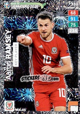 Sticker Aaron Ramsey - Road to UEFA Euro 2020. Adrenalyn XL n. 333 - Panini