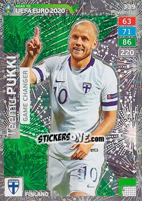 Sticker Teemu Pukki - Road to UEFA Euro 2020. Adrenalyn XL n. 339 - Panini