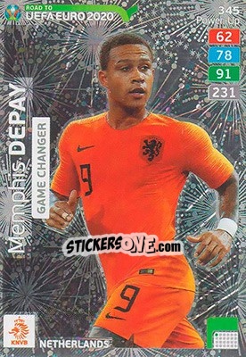 Sticker Memphis Depay - Road to UEFA Euro 2020. Adrenalyn XL n. 345 - Panini