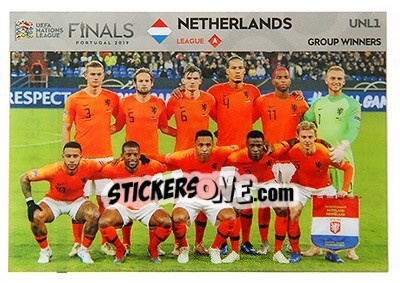 Sticker Team Photo (Netherlands) - Road to UEFA Euro 2020. Adrenalyn XL n. UNL1 - Panini