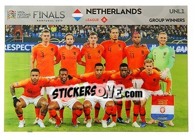 Figurina Team Photo (Netherlands) - Road to UEFA Euro 2020. Adrenalyn XL - Panini