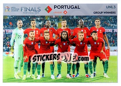 Sticker Team Photo (Portugal) - Road to UEFA Euro 2020. Adrenalyn XL n. UNL3 - Panini