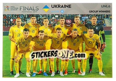 Sticker Team Photo (Ukraine) - Road to UEFA Euro 2020. Adrenalyn XL n. UNL6 - Panini