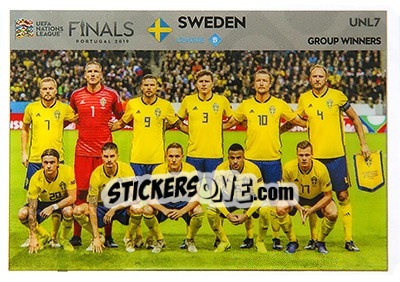 Sticker Team Photo (Sweden) - Road to UEFA Euro 2020. Adrenalyn XL n. UNL7 - Panini