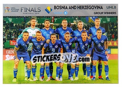 Sticker Team Photo (Bosnia & Herzegovina) - Road to UEFA Euro 2020. Adrenalyn XL n. UNL8 - Panini