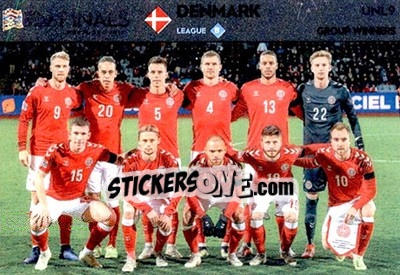 Sticker Team Photo (Denmark) - Road to UEFA Euro 2020. Adrenalyn XL n. UNL9 - Panini