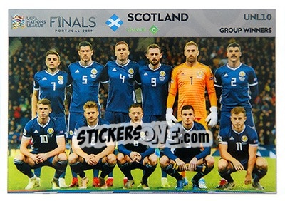 Sticker Team Photo (Scotland) - Road to UEFA Euro 2020. Adrenalyn XL n. UNL10 - Panini