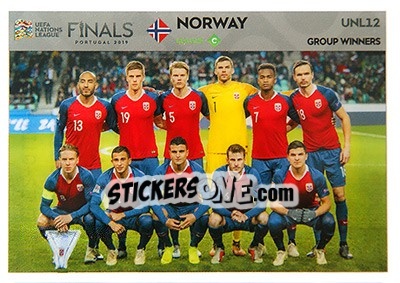 Sticker Team Photo (Norway) - Road to UEFA Euro 2020. Adrenalyn XL n. UNL12 - Panini