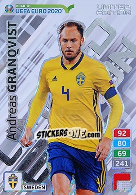 Sticker Andreas Granqvist - Road to UEFA Euro 2020. Adrenalyn XL - Panini
