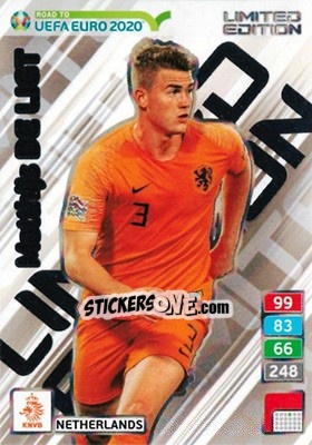 Sticker Matthijs de Ligt - Road to UEFA Euro 2020. Adrenalyn XL n. LE-MDL - Panini