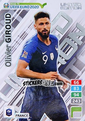 Sticker Olivier Giroud - Road to UEFA Euro 2020. Adrenalyn XL n. LE-OG - Panini