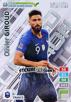 Cromo Olivier Giroud - Road to UEFA Euro 2020. Adrenalyn XL - Panini