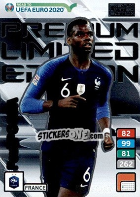Sticker Paul Pogba - Road to UEFA Euro 2020. Adrenalyn XL n. LE-PP - Panini