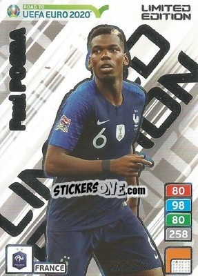 Sticker Paul Pogba - Road to UEFA Euro 2020. Adrenalyn XL n. LE-PPO - Panini