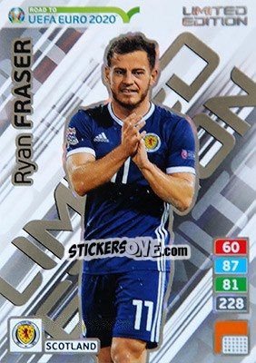 Figurina Ryan Fraser - Road to UEFA Euro 2020. Adrenalyn XL - Panini