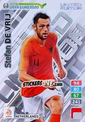 Sticker Stefan de Vrij - Road to UEFA Euro 2020. Adrenalyn XL n. LE-SDV - Panini