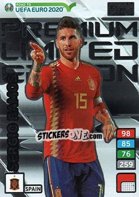 Sticker Sergio Ramos - Road to UEFA Euro 2020. Adrenalyn XL n. LE-SR - Panini