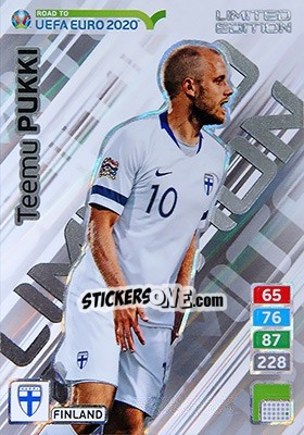 Figurina Teemu Pukki - Road to UEFA Euro 2020. Adrenalyn XL - Panini