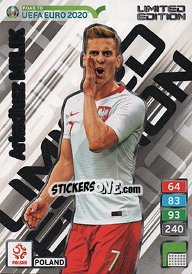 Sticker Arkadiusz Milik - Road to UEFA Euro 2020. Adrenalyn XL n. XXL-AM - Panini