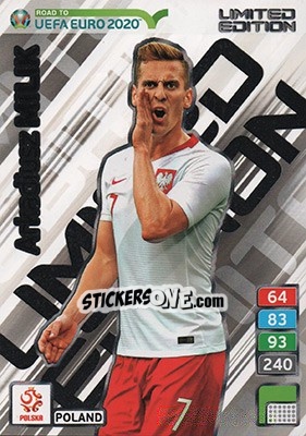 Figurina Arkadiusz Milik - Road to UEFA Euro 2020. Adrenalyn XL - Panini