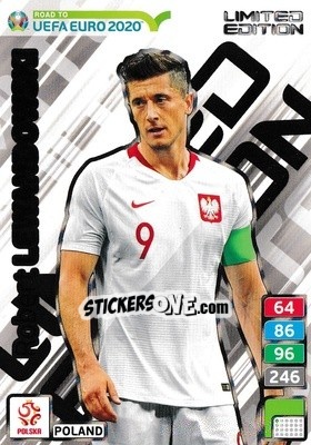 Sticker Robert Lewandowski - Road to UEFA Euro 2020. Adrenalyn XL - Panini