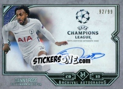Sticker Danny Rose - UEFA Champions League Museum Collection 2017-2018 - Topps