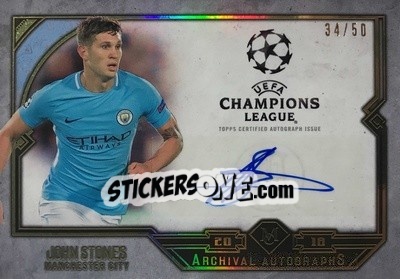 Sticker John Stones - UEFA Champions League Museum Collection 2017-2018 n. AA-JS - Topps