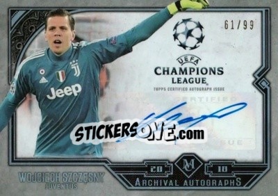Sticker Wojciech Szczęsny - UEFA Champions League Museum Collection 2017-2018 n. AA-WS - Topps