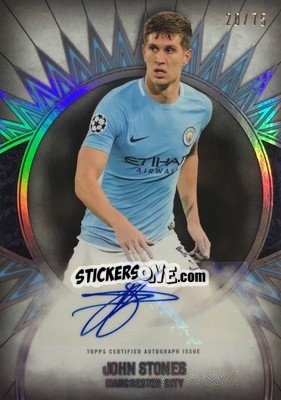 Sticker John Stones - UEFA Champions League Museum Collection 2017-2018 n. RTK-JS - Topps
