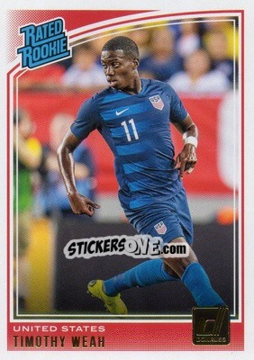 Sticker Timothy Weah - Donruss Soccer 2018-2019 n. 198 - Panini