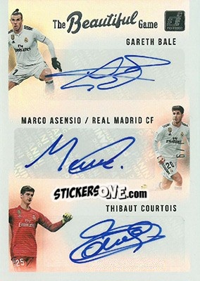 Sticker Gareth Bale / Marco Asensio / Thibaut Courtois - Donruss Soccer 2018-2019 n. BGT-3 - Panini