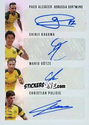 Sticker Christian Pulisic / Mario Gotze / Paco Alcacer / Shinji Kagawa - Donruss Soccer 2018-2019 n. BGQ-1 - Panini