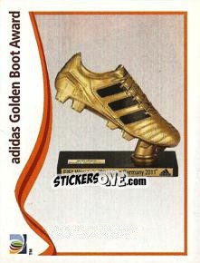 Sticker adidas Golden Boot Award - FIFA Women's World Cup Germany 2011 n. 334 - Panini